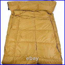 Vintage Eddie Bauer Goose Down Sleeping Bag With Stuff Sack 76 x 31 Gold