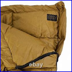 Vintage Eddie Bauer Goose Down Sleeping Bag With Stuff Sack 76 x 31 Gold