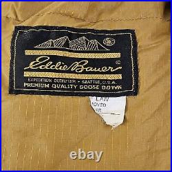 Vintage Eddie Bauer Goose Down Sleeping Bag With Stuff Sack 76 x 31 Gold