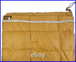 Vintage Eddie Bauer Goose Down Sleeping Bag With Stuff Sack 76 x 31 Gold