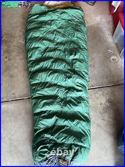 Vintage Eddie Bauer Goose Down Sleeping Bag With Totem Logo Rain Bag