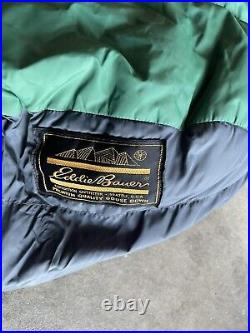 Vintage Eddie Bauer Goose Down Sleeping Bag With Totem Logo Rain Bag