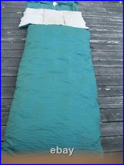 Vintage Eddie Bauer Totem 4 LBS Goose Down Sleeping Bag & VALCRO in blanket