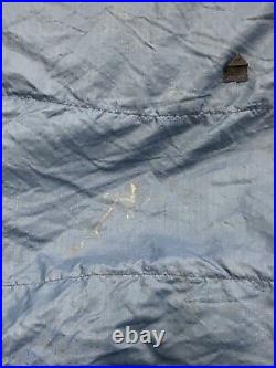 Vintage Frostline Kit Goose Down Sleeping Bag Blue Mummy Puffer