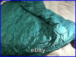 Vintage GERRY USA Goose Down 6.5 ft Green Sleeping Bag Mummy 65 oz Good Loft