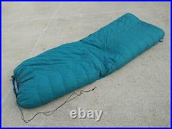 Vintage Gander Mountain Goose Down Mummy Sleeping Bag Blue Green Style #432-0209