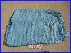 Vintage Gander Mountain Goose Down Mummy Sleeping Bag Blue Green Style #432-0209