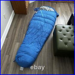 Vintage Goose Down Sleeping Bag Mummy Blue 6ft Packable American Outdoor