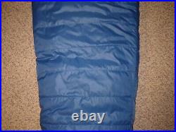 Vintage Holubar Blue Down Fill 0° Mummy Style RH Zip Camping Sleeping Bag 31x87