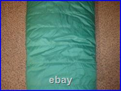 Vintage Holubar Green Down 20° Mummy Style LH Zip Sleeping Bag w Liner 29 x 87