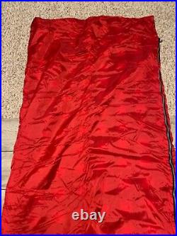 Vintage Marlboro Plaid Red & Black Fleece Sleeping Bag Backpacking Camping