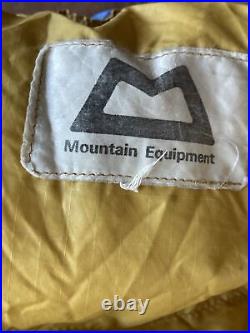 Vintage Mountain Equipment Backpacking Camping Down Sleeping Bag 84 Mummy Blue