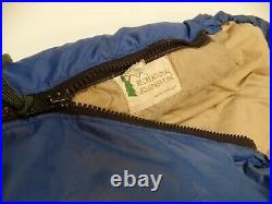 Vintage REI Backpacker Sleeping Bag Goose Down Mummy w storage sack 4 lbs