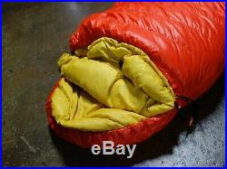 Vintage REI Denali Expedition Goose Down Sleeping Bag -20F Red/Yellow camping