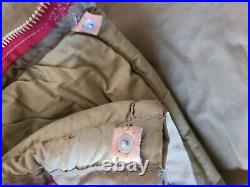 Vintage Sleeping Bag 1940s 1950s Canvas Specialty Brand CS Canvas Bed Roll 84x36