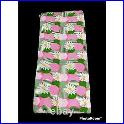 Vintage Sleeping Bag Blanket Flower Power Daisy Reversible Pink Green MOD Retro