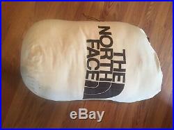 Vintage The North Face Down Sleeping Mummy Bag Brown White Label USA Large Red