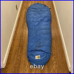 Vintage The North Face Goose Down Mummy Sleeping Bag Blue