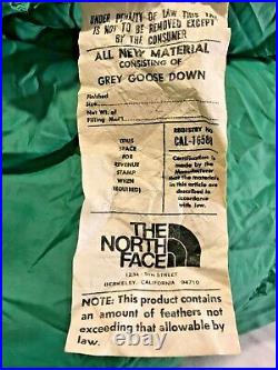 Vintage The North Face Grey Goose Down 7.5 ft Sleeping Bag 65 oz Excellent Loft