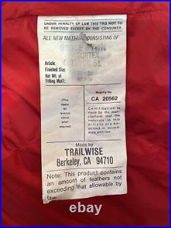 Vintage Trailwise Berkeley Chevron 5L Gore-Tex Sleeping Bag Goose Down Fill EUC