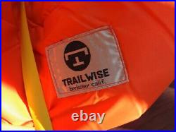 Vintage Trailwise Berkeley White Goose Down Sleeping Bag, Mod Mummy, Hooded -20