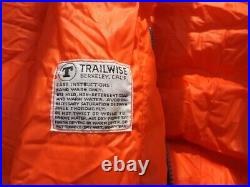 Vintage Trailwise Berkeley White Goose Down Sleeping Bag, Mod Mummy, Hooded -20