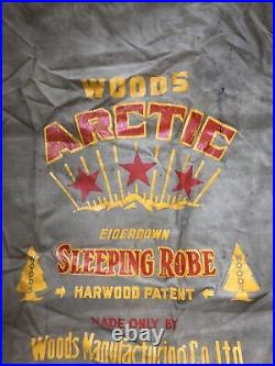 Vintage WOODS ARCTIC 3-Star Sleeping Robe with 2 Bags Original Warm Elderdo