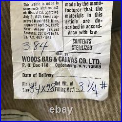 Vintage Woods Arctic 3 Star Sleeping Bag Wool Down Canvas Sleeping Robe