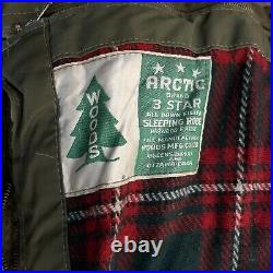 Vintage Woods Arctic Sleeping Robe 3 Star Manufacturing Co. Canvas 78x84 Bag
