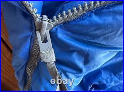Vtg 1970s-80s WESTERN MOUNTAINEERING Blue Sleeping Bag High Loft Down-Scarce