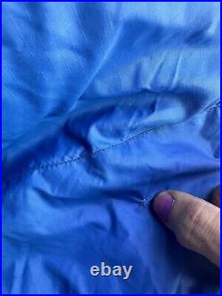 Vtg 1970s-80s WESTERN MOUNTAINEERING Blue Sleeping Bag High Loft Down-Scarce