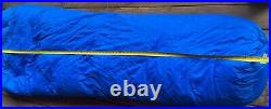 Vtg 1970s-80s WESTERN MOUNTAINEERING Blue Sleeping Bag High Loft Down-Scarce