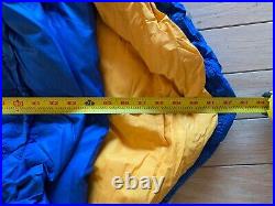 Vtg 1970s-80s WESTERN MOUNTAINEERING Blue Sleeping Bag High Loft Down-Scarce