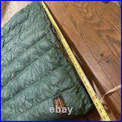 Vtg Eddie Bauer 70's Goose Down Premium Sleeping Bag Double Quilt Green Yellow