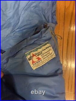 Vtg GERRY Colorado, USA Blue Goose Down Mummy Sleeping Bag
