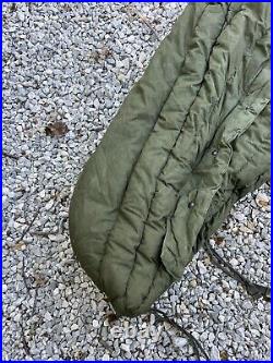 Vtg US Army Military Sleeping Mummy Cocoon Bag Extreme Cold Down Filled