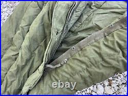 Vtg US Army Military Sleeping Mummy Cocoon Bag Extreme Cold Down Filled