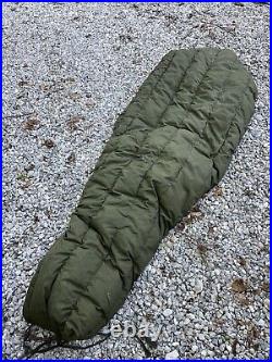 Vtg US Army Military Sleeping Mummy Cocoon Bag Extreme Cold Down Filled