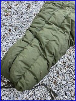 Vtg US Army Military Sleeping Mummy Cocoon Bag Extreme Cold Down Filled