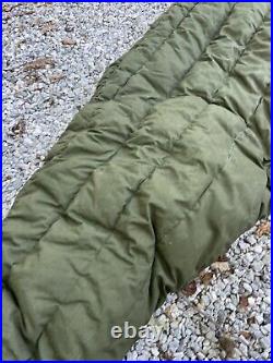 Vtg US Army Military Sleeping Mummy Cocoon Bag Extreme Cold Down Filled