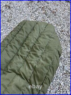 Vtg US Army Military Sleeping Mummy Cocoon Bag Extreme Cold Down Filled