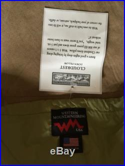 WESTERN MOUNTAINEERING DOWN PILLOW GREEN COLOR MADE IN USA