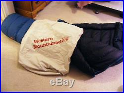 WESTERN MOUNTAINEERING DOWN SLEEPING BAG 10F LONG RH ZIPPER