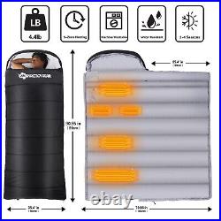 Washable Camping Hiking Heated Sleeping Bag Pad With16000mAh 12V Battery Pack