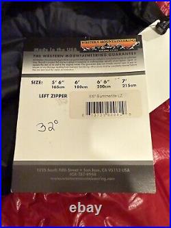 Western Mountaineering 6'6 Summerlite LZ-New with Tags