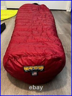 Western Mountaineering Alpinlite 20 Degree Sleeping Bag Red Long Tall 6'6 RH