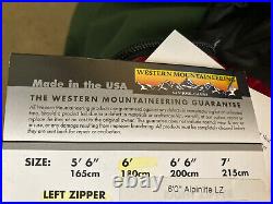 Western Mountaineering Alpinlite Sleeping Bag 20F Down 6ft Left Zipper