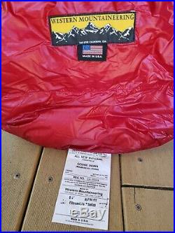 Western Mountaineering Alpinlite sleeping bag 6'0 left zipper Brand new with tags