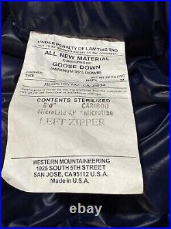 Western Mountaineering Caribou MF Sleeping Bag, 6'0, Left Zip, New with Tag