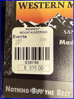 Western Mountaineering Everlite 6'6 sleeping Bag-New with Tags-95% goose down